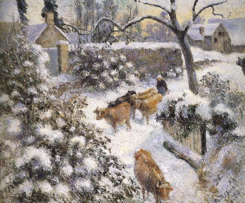 Camille Pissarro Snow France oil painting art
